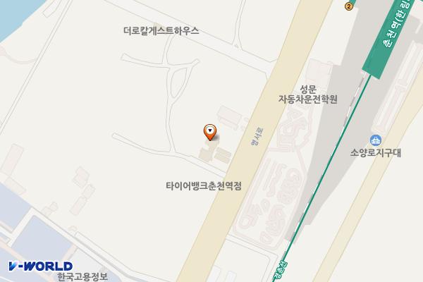 더블유 모텔 위치 지도 — 강원특별자치도 춘천시 영서로 2517
