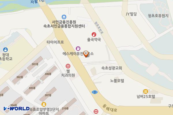 미라지모텔 위치 지도 — 강원특별자치도 속초시 동해대로 4164