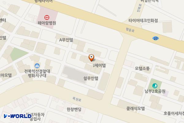 올리브 모텔 위치 지도 — 전북특별자치도 익산시 익산대로2길 46