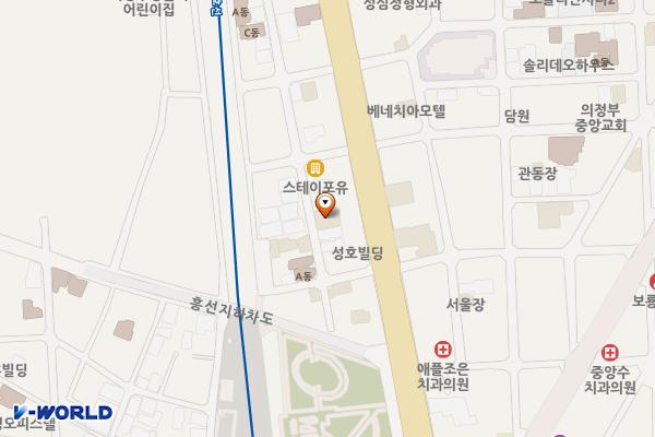 그루 모텔 위치 지도 — 경기도 의정부시 흥선로177번길 20