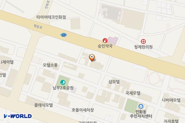 아웃백무인텔 위치 지도 — 전북특별자치도 익산시 인북로6길 19