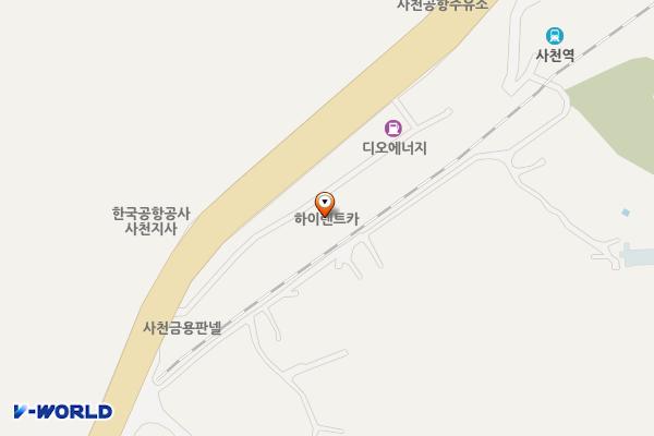 (주)뉴하이렌트카 위치 지도 — 경상남도 사천시 사천읍 간산1길 32
