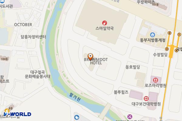 마이더스 호텔 위치 지도 — 대구광역시 북구 동암로12길 24-20