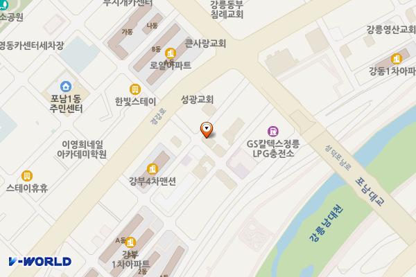 마운틴모텔 위치 지도 — 강원특별자치도 강릉시 경강로2268번길 5