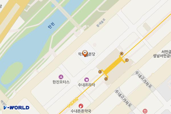 청구블루빌관리단(콘센트) 위치 지도 — 경기도 성남시 분당구 황새울로 224