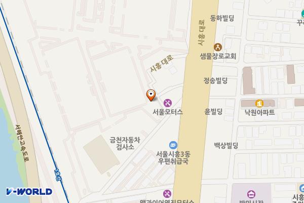 시흥유통산업단지 노란충전 위치 지도 — 서울특별시 금천구 시흥대로 97