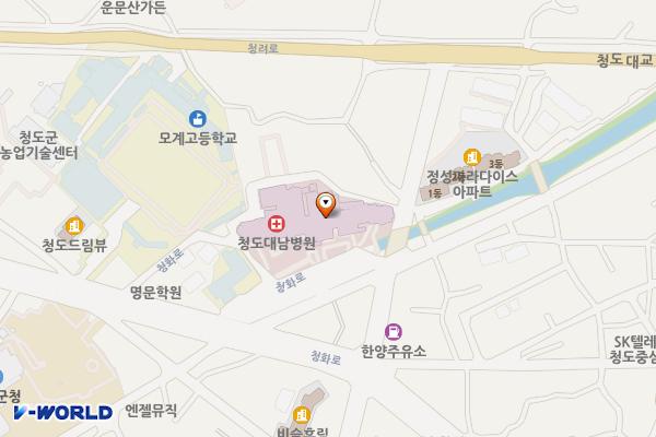 청도군보건소 위치 지도 — 경상북도 청도군 화양읍 청화로 79-11