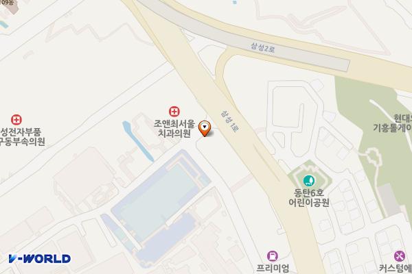 강토디앤아이씨(원희캐슬) 위치 지도 — 경기도 화성시 삼성1로5길 5