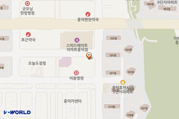 우연프라자 위치 지도 — 경기도 용인시 기흥구 흥덕2로 85