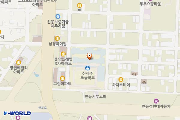 신제주초등학교 위치 지도 — 제주특별자치도 제주시 비월길 29