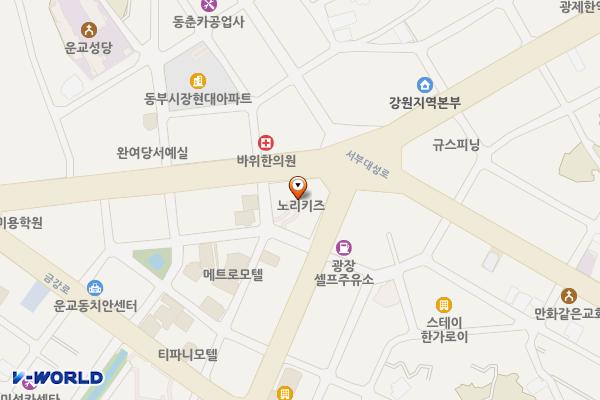 효자동 메가시티 위치 지도 — 강원특별자치도 춘천시 춘천로 188