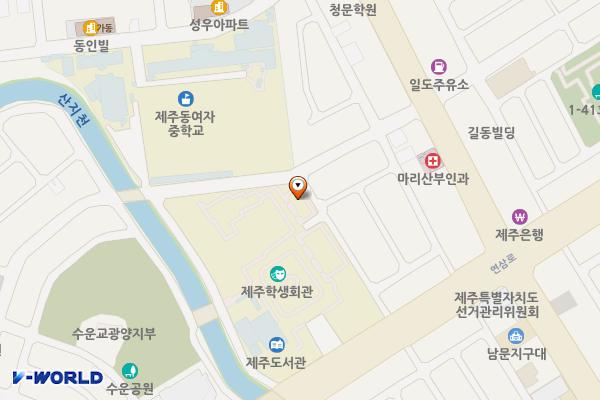 제주학생문화원 위치 지도 — 제주특별자치도 제주시 연삼로 489