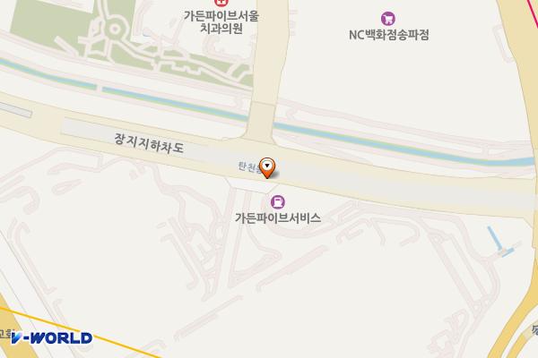 가든파이브주유소 위치 지도 — 서울특별시 송파구 탄천동로 740