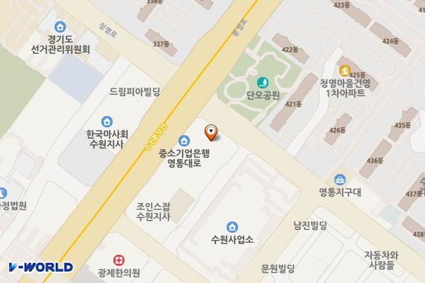 영통주유소 위치 지도 — 경기도 수원시 영통구 청명로 107