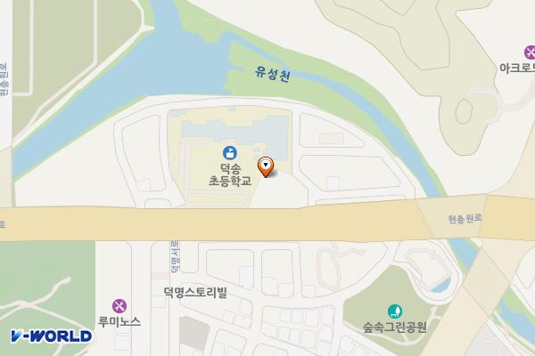 덕명주유소 위치 지도 — 대전광역시 유성구 현충원로 283