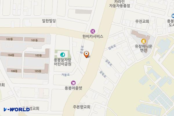 용봉천주유소 위치 지도 — 전남광주통합특별시 북구 설죽로 183