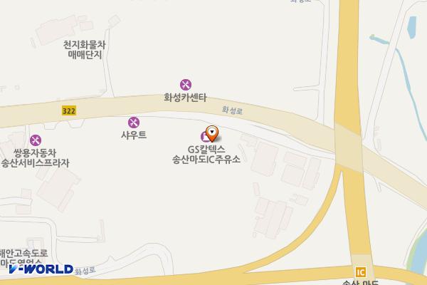 송산마도IC충전소 위치 지도 — 경기도 화성시 송산면 화성로 618