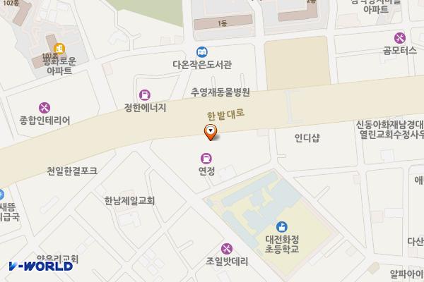 농수산주유소 위치 지도 — 대전광역시 대덕구 한밭대로 1014