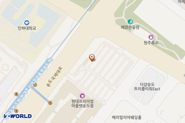 송도 현대프리미엄아울렛 E-pit 위치 지도 — 인천광역시 연수구 송도국제대로 123