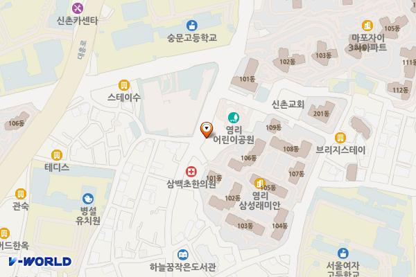 마포 소금나루도서관 E-pit 위치 지도 — 서울특별시 마포구 숭문길 72