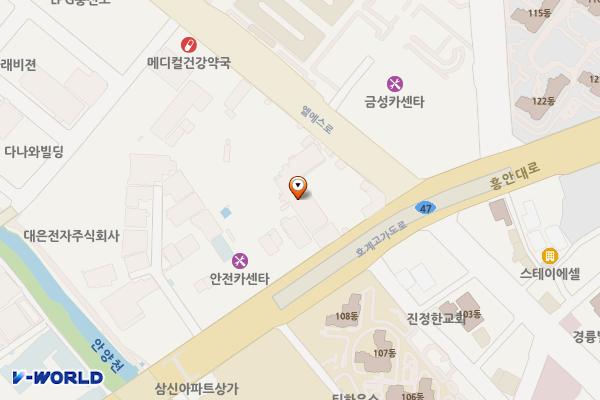 호계고가밑 주차장 위치 지도 — 경기도 안양시 동안구 흥안대로 67