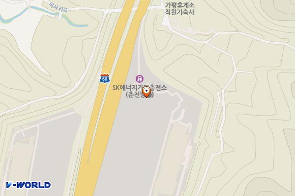가평휴게소(춘천방향) E-pit 위치 지도 — 경기도 가평군 설악면 미사리로540번길 51