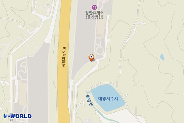장안휴게소(울산방향) E-pit 위치 지도 — 부산광역시 기장군 장안읍 동해고속도로 26