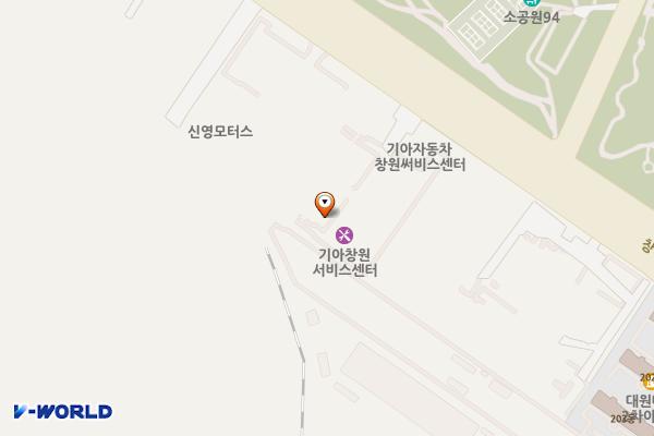 기아 창원서비스센터 E-pit 위치 지도 — 경상남도 창원시 성산구 창원대로 504