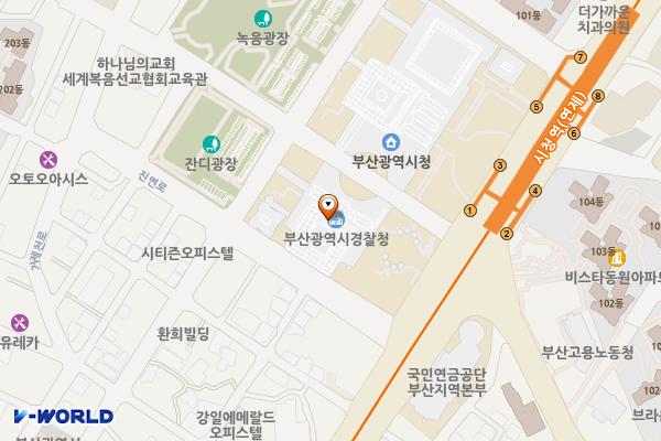 부산 시청 E-pit 위치 지도 — 부산광역시 연제구 중앙대로 999