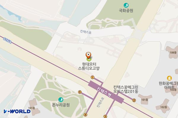 고양 현대모터스튜디오 E-pit 위치 지도 — 경기도 고양시 일산서구 킨텍스로 217-6