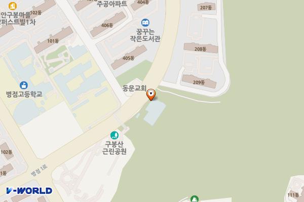 화성 구봉산 근린공원 E-pit 위치 지도 — 경기도 화성시 병점1로 116