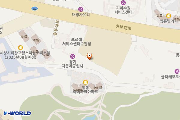수원 하이테크센터 E-pit 위치 지도 — 경기도 용인시 기흥구 중부대로 24