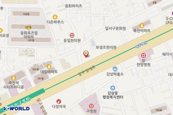 대구 서부 오토스퀘어 E-pit 위치 지도 — 대구광역시 달서구 달구벌대로 1599