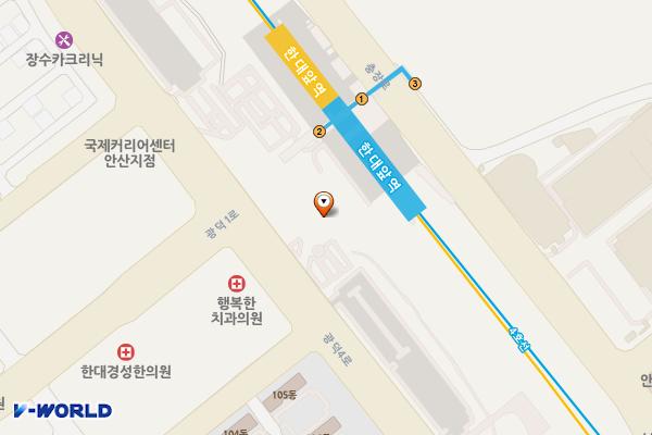 안산 한대앞역 E-pit 위치 지도 — 경기도 안산시 상록구 광덕4로 391