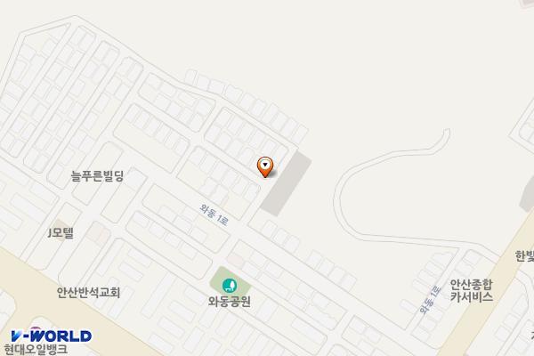 안산 와동 주차장 E-pit 위치 지도 — 경기도 안산시 단원구 와개길 64