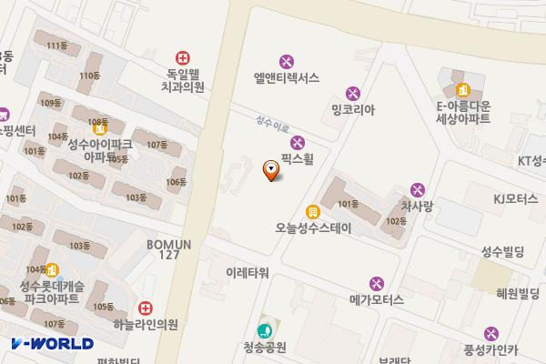 현대 동부 하이테크센터 E-pit 위치 지도 — 서울특별시 성동구 성수이로 134