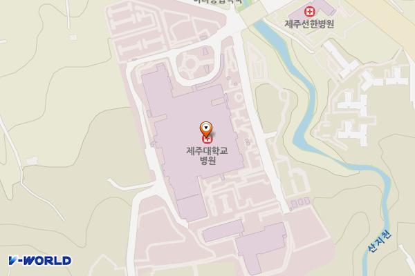 제주대학교 병원 위치 지도 — 제주특별자치도 제주시 아란13길15