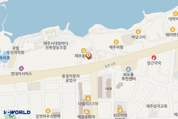 롯데리아 제주외도 DT 위치 지도 — 제주특별자치도 제주시 일주서로 7335