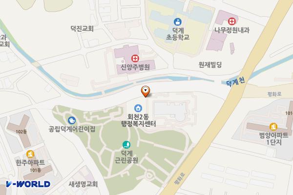 회천2동행정복지센터 위치 지도 — 경기도 양주시 평화로1475번길