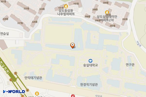 숭실대학교 위치 지도 — 서울특별시 동작구 상도로 369