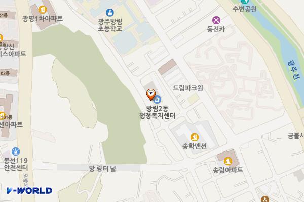 남구_방림2동주민센터 위치 지도 — 전남광주통합특별시 남구 천변좌로566번다길 12