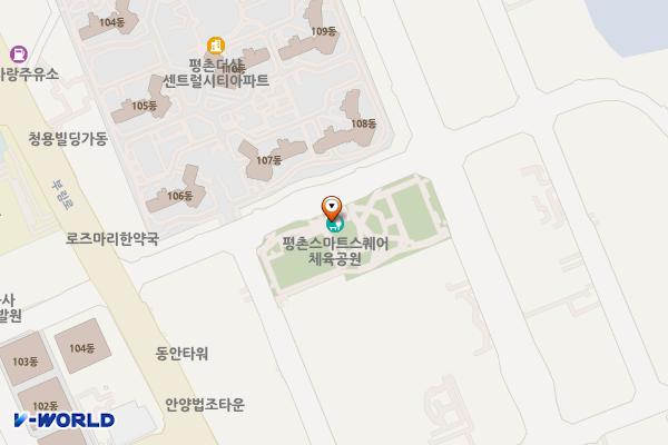 스마트스퀘어지하 노외 주차장 위치 지도 — 경기도 안양시 동안구 부림로170번길 20