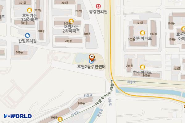 의정부시_호원2동행정복지센터 위치 지도 — 경기도 의정부시 신흥로 115