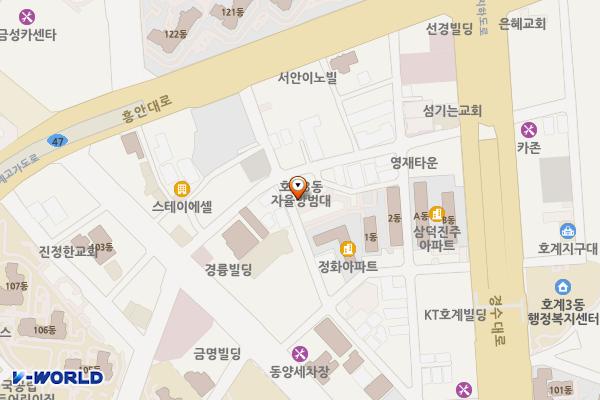 구장터경로당 주차장 위치 지도 — 경기도 안양시 동안구 흥안대로94번길 23