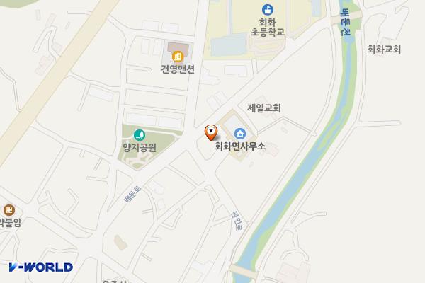 고성군_회화면사무소 위치 지도 — 경상남도 고성군 회화면 배둔로 80