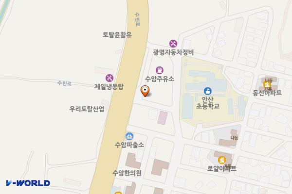 안산동보건지소 위치 지도 — 경기도 안산시 상록구 원당골1길 23-3
