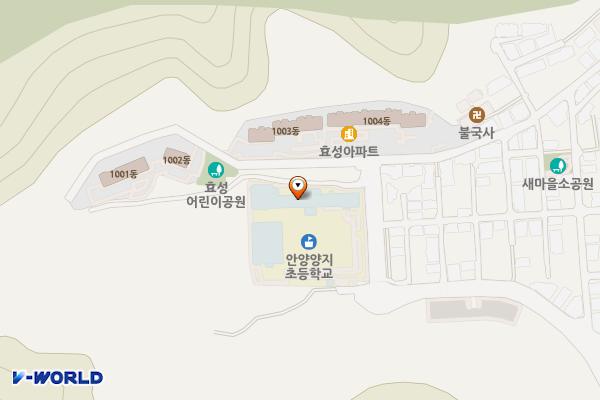 양지초등학교 앞 주차장 위치 지도 — 경기도 안양시 만안구 병목안로 130번길69