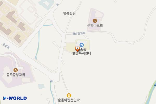공주시_월송동주민센터 위치 지도 — 충청남도 공주시 월송동현로 51(월송동)