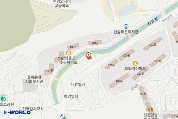 부흥파크 앞 주차장 위치 지도 — 경기도 안양시 만안구 안양동 759-97
