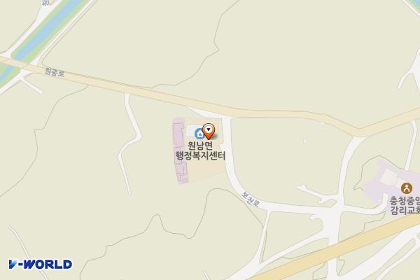 음성군_원남면사무소 위치 지도 — 충청북도 음성군 음성읍 중앙로 173 (읍내리, 음성군청)